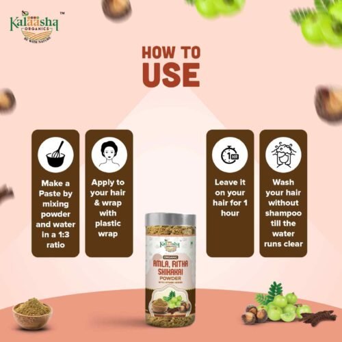 Organic Amla, Ritha and Sikakai Powder - Image 4
