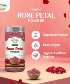 Pure organic rose petal powder